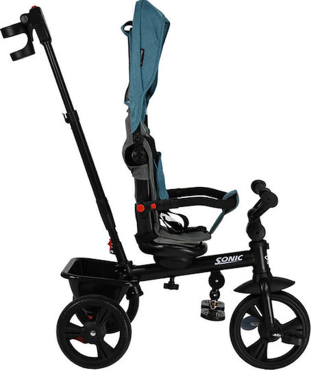 Bebe Stars Sonic 360° Foldable Kids Tricycle with Parental Handle for 18 Months Green