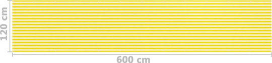 vidaXL Rectangular Shade Divider Multicolour in Roll With Hoop 1.2x6m 160gr/m² made of HDPE