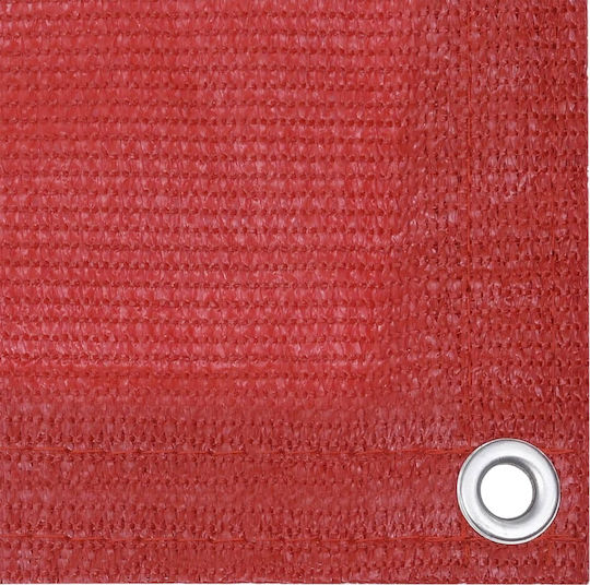vidaXL Schattentrennwand Rot Mit Hoop 1.2x5m 160gr/m² hergestellt aus HDPE