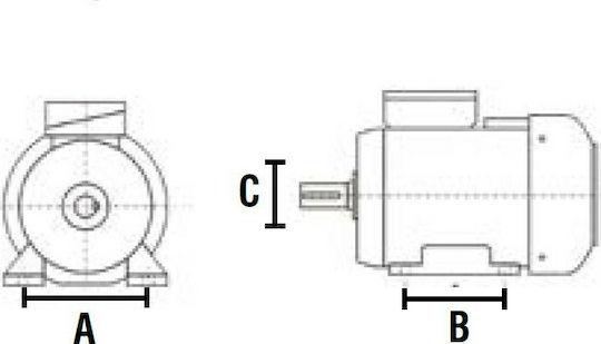 Abac MEC 112 Dreiphasiger Elektromotor 5.5hp mit Keil 400V