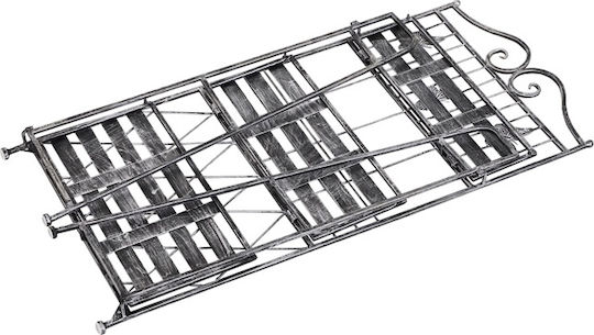Outsunny Folding Planter Levels Pot Stand Metal Gray 44cmx25cmx96cmcm.
