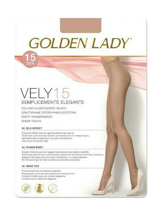 Golden Lady Vely GO236I Women's Pantyhose 15 Den Black