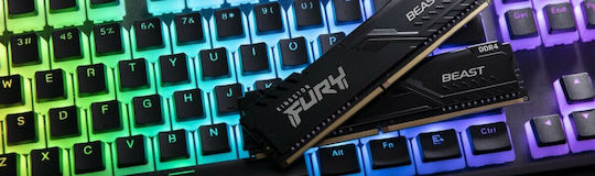 Kingston Fury Beast DDR4 με Module 1x16GB και Ταχύτητα 3600 για Desktop