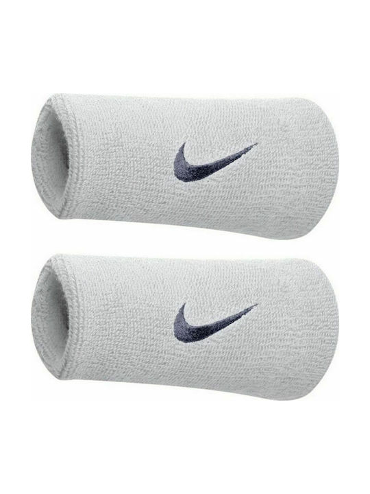 Nike Swoosh Doublewide Athletic Wristbands White