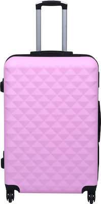 vidaXL Large Travel Suitcase Hard Pink with 4 Wheels Height 76cm