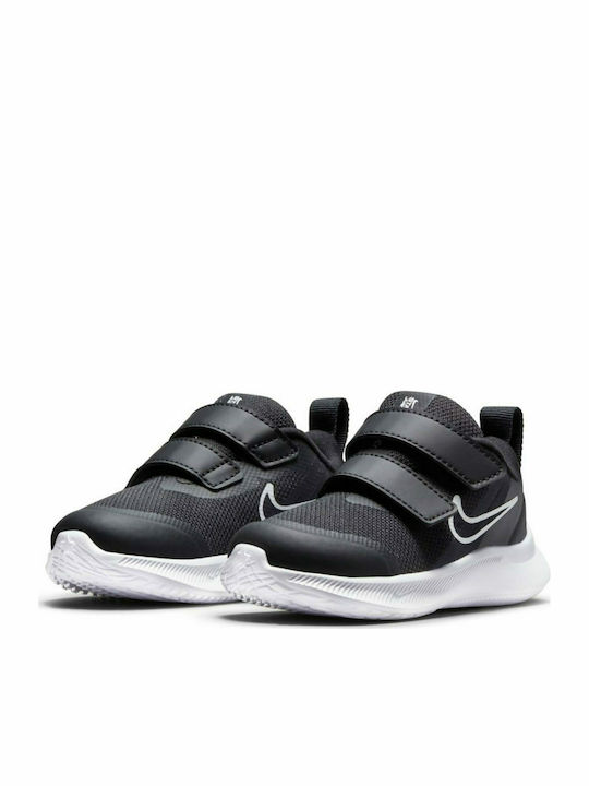 Star Runner Star Runner 3 Kids Sports Shoes Running with Hoop & Loop Closure Black / White
