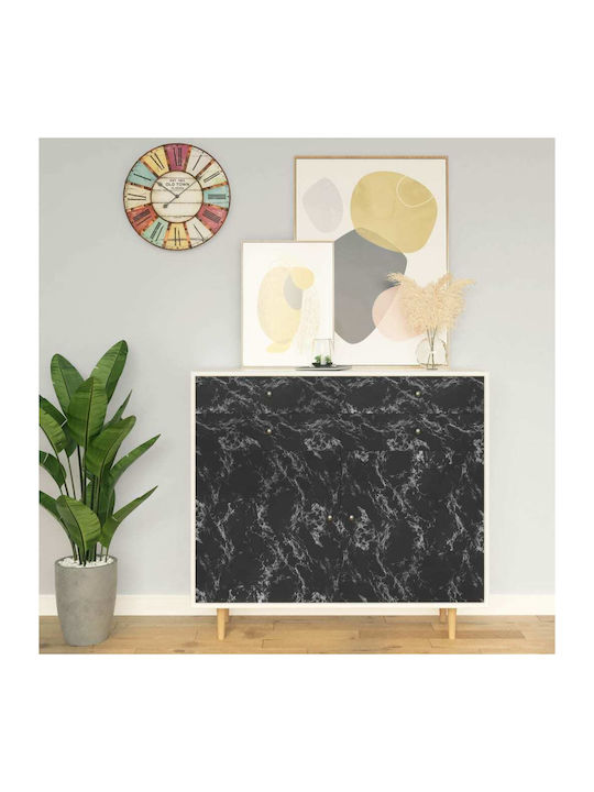 Decorative Sticker Furniture Black Stone Face 1pcs 500x90cm vidaXL