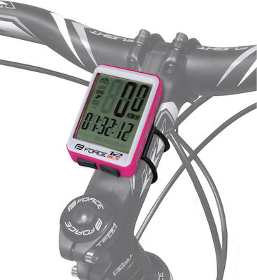 Force WLS 12f Wasserdicht Drahtlos Zähler Fahrrad 12 Funktionen Rosa