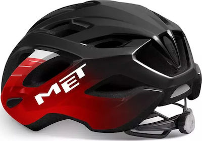 MET Idolo Road / Mountain Bicycle Helmet with LED Light Black/Red