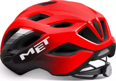 MET Idolo Road / Mountain Bicycle Helmet with LED Light Red