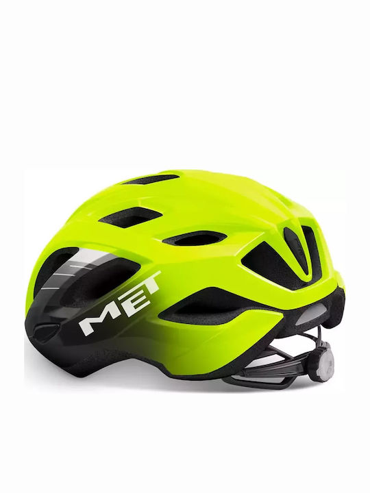 MET Idolo Bicycle Helmet Road / Mountain with LED Light Yellow