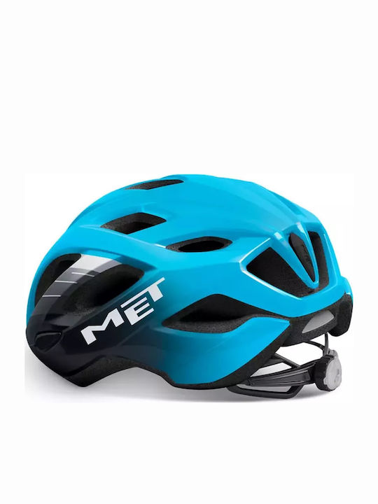 MET Idolo Bicycle Helmet Road / Mountain with LED Light Blue