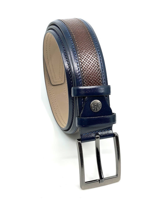 BELT P.U. BROWN WITH BLUE 1736