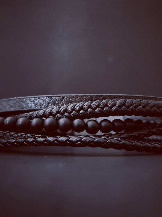 U.S. Polo Assn. Ανδρικό Βραχιόλι από Δέρμα 21cm