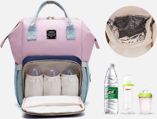 Lequeen Diaper Bag Pink 30x22x39cm.