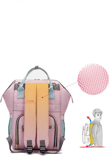 Lequeen Diaper Bag Pink 30x22x39cm.