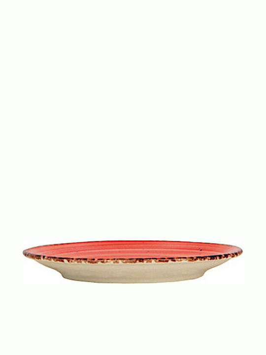 Gural Avanos Plate Desert made of Porcelain Red with Diameter 21cm 6pcs