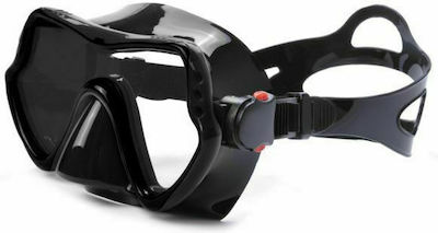 Scuba Force Silicone Diving Mask Cuba Black Medium Black