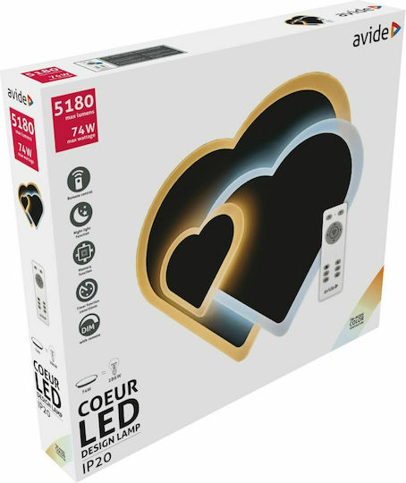 Avide ADO3S-74W-COE-2.4G Deckenleuchte 55cm mit Integrierter LED