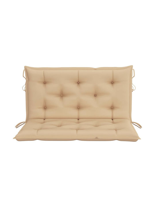 vidaXL Garden Swing Cushion with Backrest Beige 100x50cm