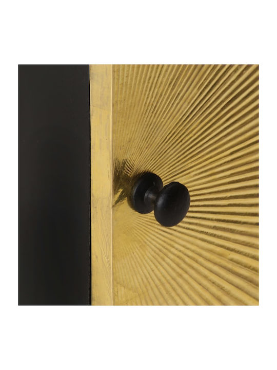 Bedside Table of Solid Wood Ορείχαλκος 40x30x50cm