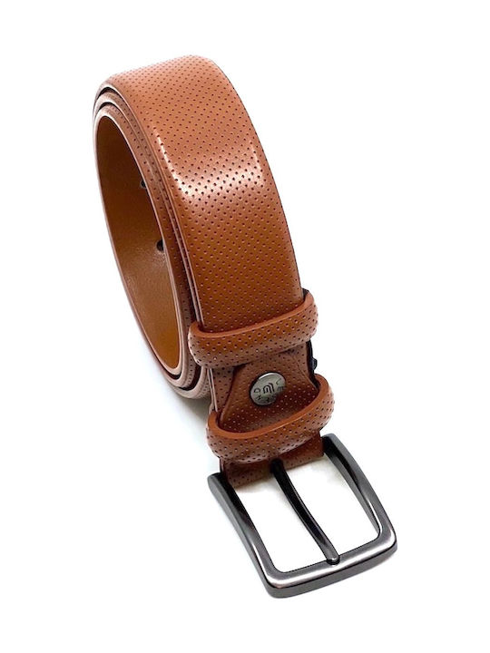 LGD-2033-B Men's Leather Belt Tabac Brown