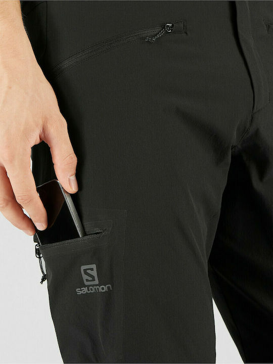 Salomon Wayfarer Alpine Ανδρικό Μακρύ Παντελόνι Πεζοπορίας Μαύρο