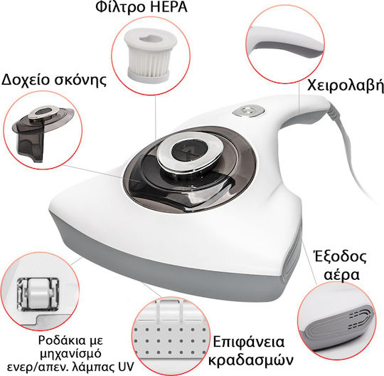 Clever Mite Cleaner Електрическа преносима прахосмукачка 300W Бял