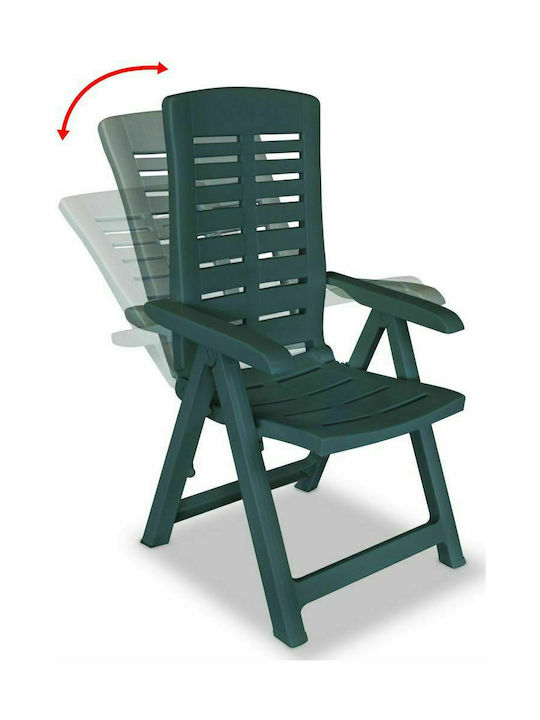 Outdoor Chair Plastic Green 6pcs 60x61x108cm