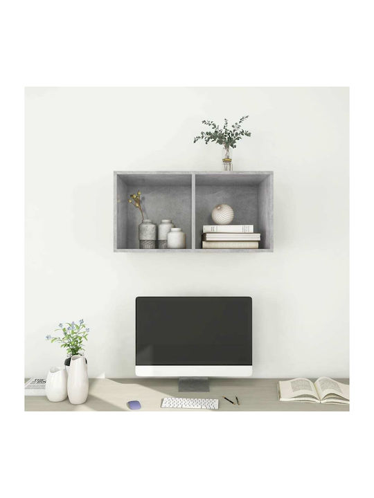Grey Wall Shelf 37x37x72cm