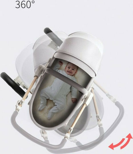 Hot Mom 360° Adjustable 2 in 1 Baby Stroller Suitable for Newborn Brown 18.5kg