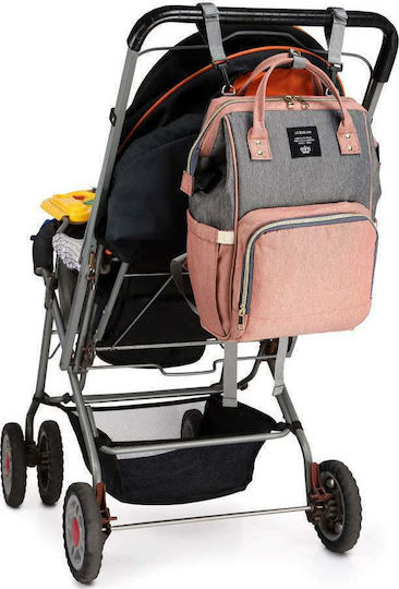 Lequeen Diaper Bag Pink - Grey