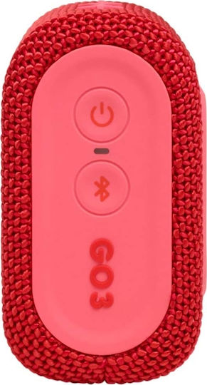 JBL Go 3 Αδιάβροχο Ηχείο Bluetooth 4.2W με Διάρκεια Μπαταρίας έως 5 ώρες Κόκκινο