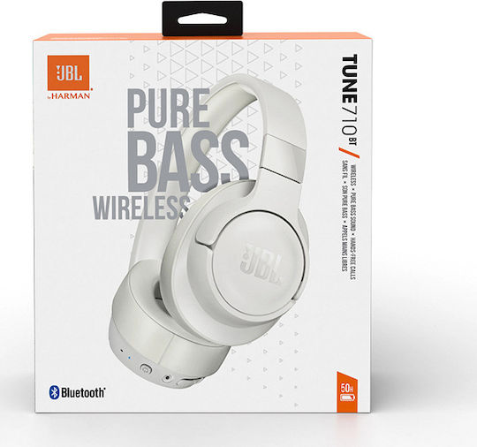 JBL Tune 710BT Fără fir Bluetooth Over Ear Căști cu 50 ore de Funcționare Albe