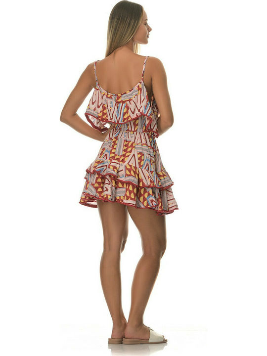 Luna Llena Summer Mini Dress Red