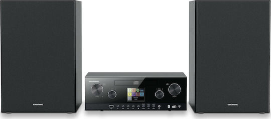 Grundig Ηχοσύστημα 2.0 CMS 5000 BT GHF1030 100W με Digital Media Player, WiFi και Bluetooth Μαύρο