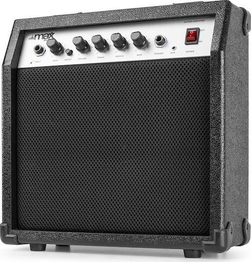 Max Audio Gigkit Set Electric Guitar Stratocaster with SSS Pickup Configuration Black with Case