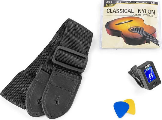 Max Audio Soloart Classical Guitar 4/4 Black