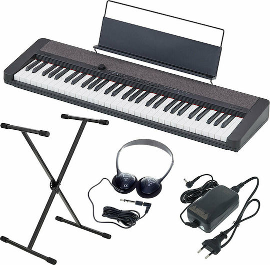 Casio Αρμόνιο CT-S1 Set με 61 Δυναμικά Πλήκτρα με Βάση, Ακουστικά και Αναλόγιο Μαύρο Set