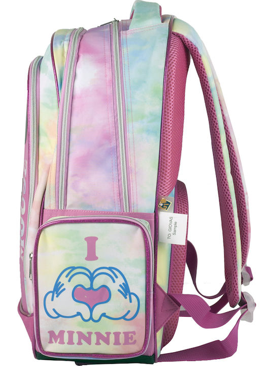 Back Me Up Minnie Nature School Bag Backpack Elementary, Elementary in Pink color 27lt