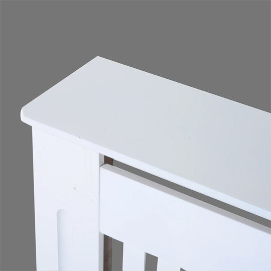 HomCom Калориферен Капак От MDF Бял 81x19x112см