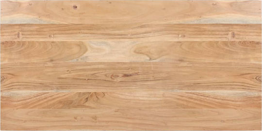 Table Dining Room from Solid Wood & Metal Acacia 120x60x76cm