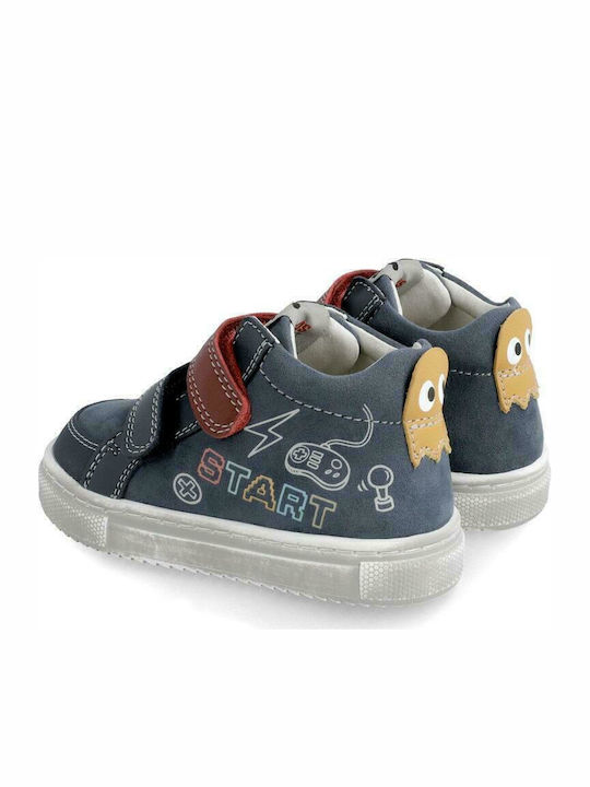 Παιδικά Sneakers High Ανατομικά με Σκρατς Μπλε