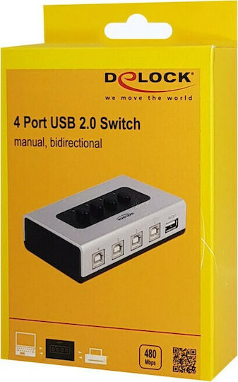 DeLock USB Type B Switch 4 Ports Bidirectional