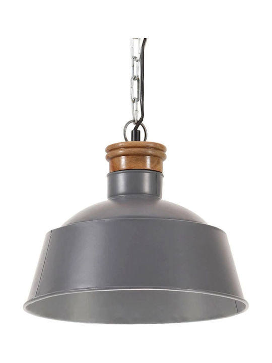 vidaXL Pendant Light Single-Light Bell for Socket E27 Gray