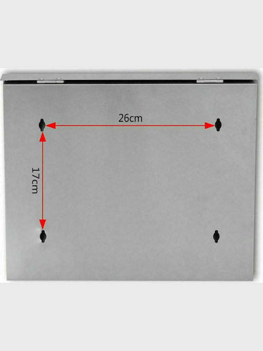 vidaXL Outdoor Mailbox Inox in Silver Color 37.5x13x31cm