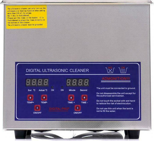 Kraft & Dele Καθαριστής Υπερήχων 6.5lt Inox με Ψηφιακό Χρονοδιακόπτη