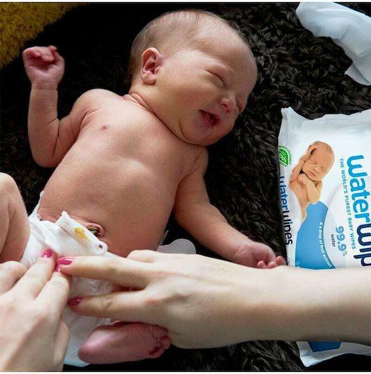 WaterWipes Hypoallergenic Baby Wipes 99.9% Water Fragrance Free Alcohol-Free Parabens Free 4x60pcs