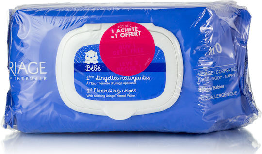 Uriage 1st Cleansing Hypoallergenic Baby Wipes 2x70pcs
