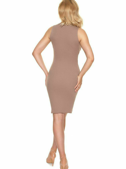 PeeKaBoo Summer Mini Dress Cappuccino